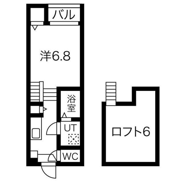 アパレシーダ(1K/1階)の間取り写真