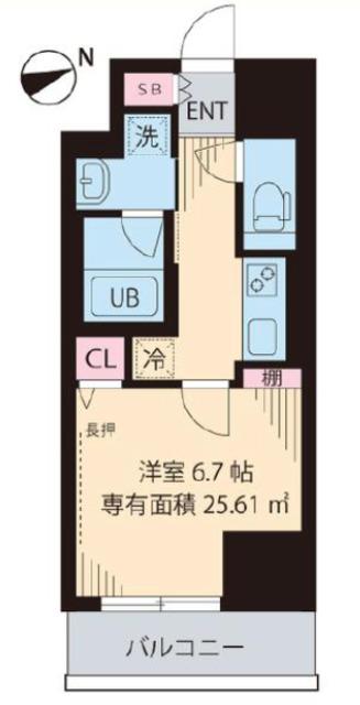 KーCREST(1K/3階)の間取り写真