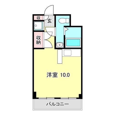 アクティN(ワンルーム/2階)の間取り写真
