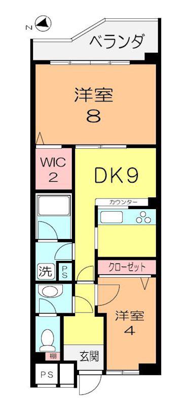 アンサンブル新中野(2SDK/2階)の間取り写真