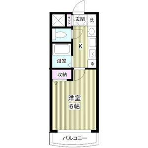 プレサンス泉アーバンゲート(1K/10階)の間取り写真