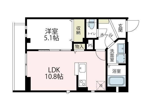 エミール武蔵小杉(1LDK/2階)の間取り写真