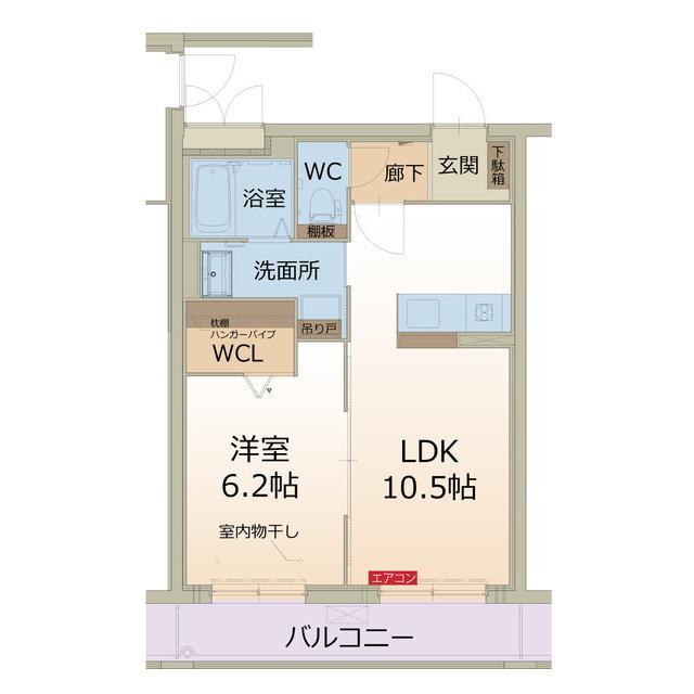カルムコート(1LDK/3階)の間取り写真