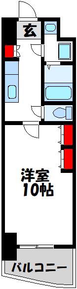 ロイヤルコンフォート渡辺通(1K/12階)の間取り写真
