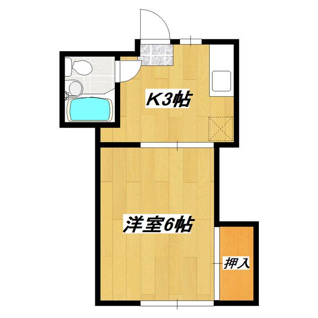 ハイツリステル(1K/2階)の間取り写真