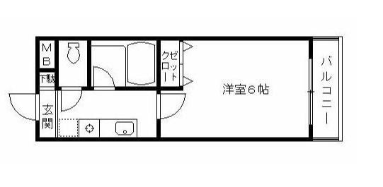 グランビューライフ新横浜(1K/3階)の間取り写真