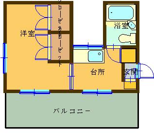森塚第3ビル(1DK/7階)の間取り写真