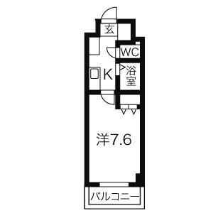 びいII植田(1K/3階)の間取り写真