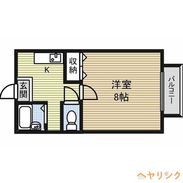 ベルハウス(1K/1階)の間取り写真