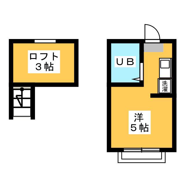 エクレール21(ワンルーム/2階)の間取り写真