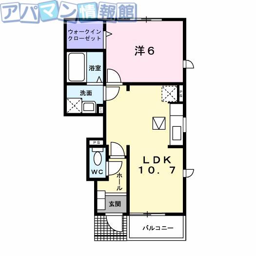 コテージノエル(1LDK/1階)の間取り写真