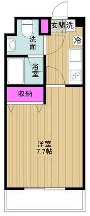 ルート相模が丘(1K/3階)の間取り写真