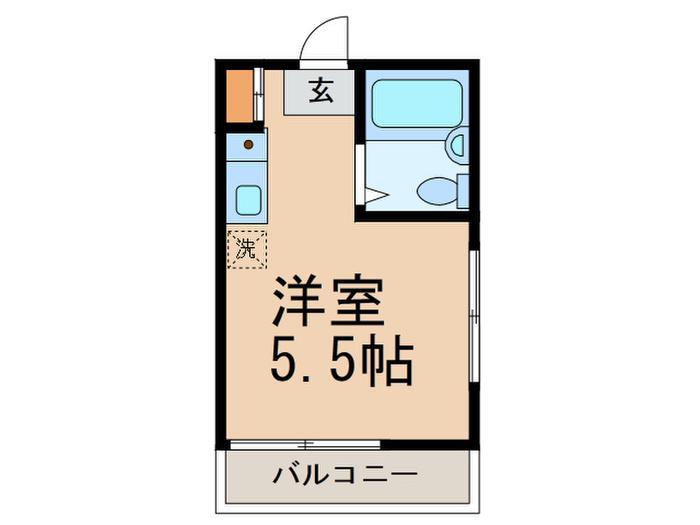 モトウェル(ワンルーム/1階)の間取り写真