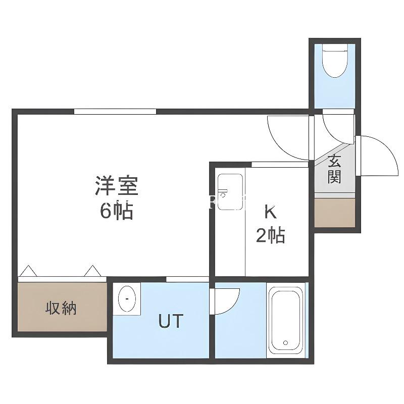 LEE SPACE N18(1K/2階)の間取り写真