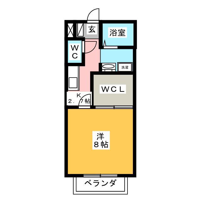 サンFRIENDS広見 A(1K/1階)の間取り写真