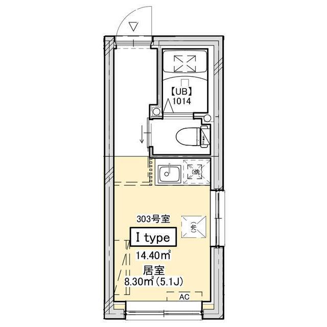 PROTO武蔵小山III(ワンルーム/3階)の間取り写真