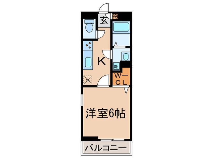 リコルテ 一社(1K/1階)の間取り写真
