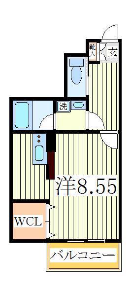ライフ我孫子(ワンルーム/6階)の間取り写真