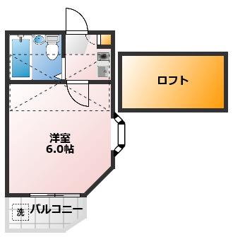 アートパレス新河岸NO.1(1K/2階)の間取り写真