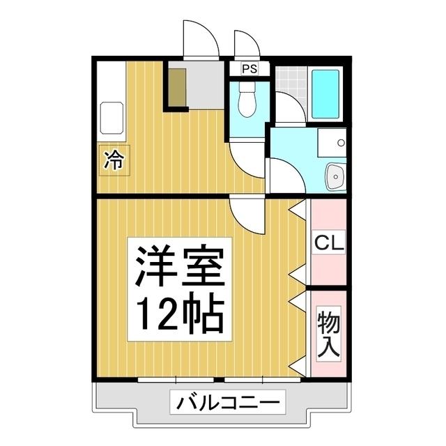 リンピア東通(1K/1階)の間取り写真