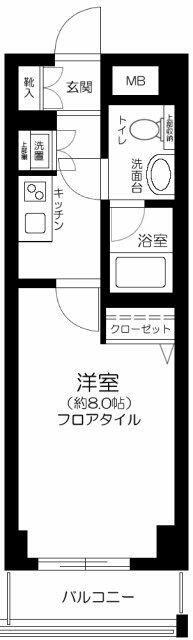 サンパレス田端壱番館(1K/3階)の間取り写真