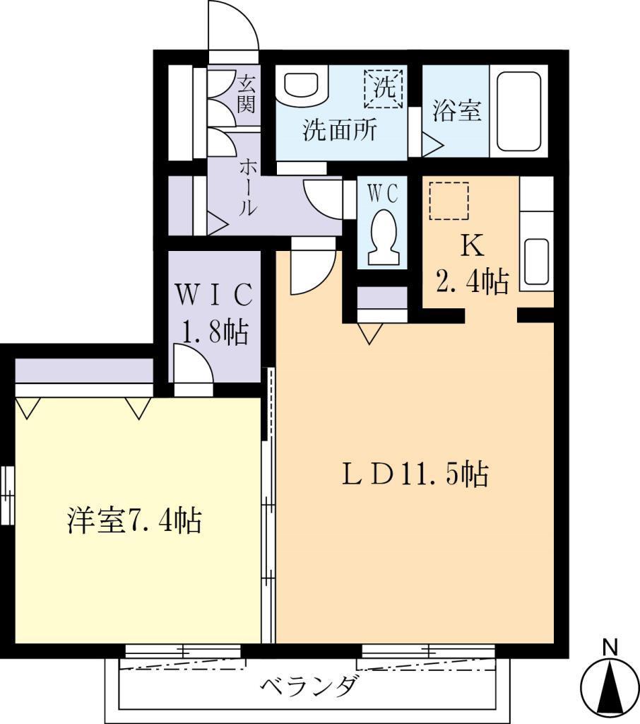 パルテール(1LDK/2階)の間取り写真