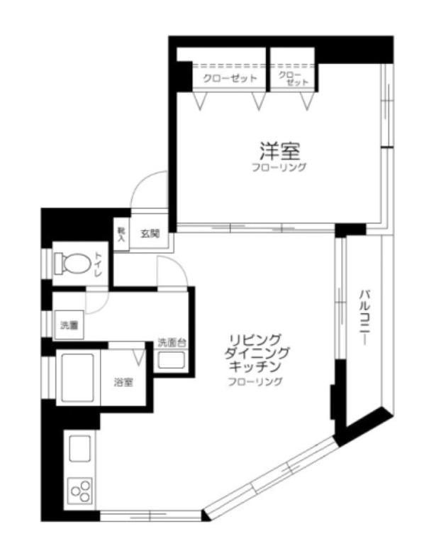 キャラマス千石(1LDK/4階)の間取り写真
