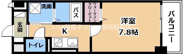 メゾン ド エートゥゼット(1K/4階)の間取り写真