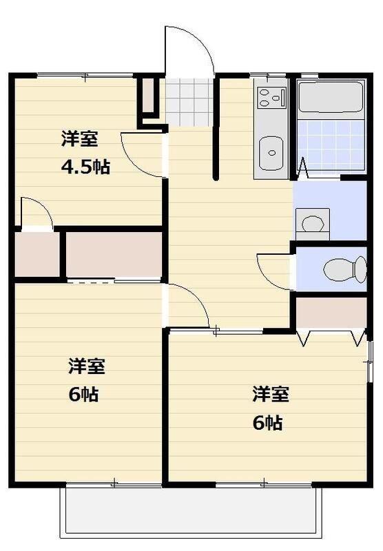 パナヒカリ(3DK/2階)の間取り写真
