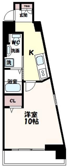 ウィンベル仙川(1K/2階)の間取り写真