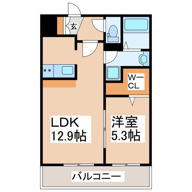 アクアクロス光の森(1LDK/4階)の間取り写真