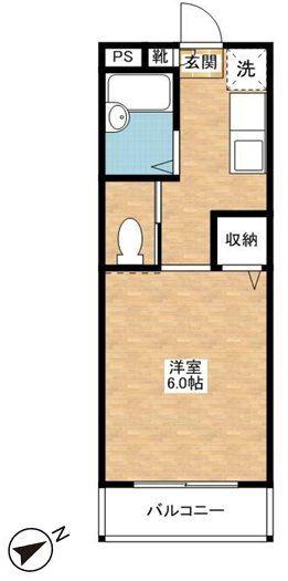 マンションアベニュー(1K/3階)の間取り写真