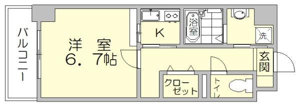 SUNNY SIDE UP(1K/3階)の間取り写真