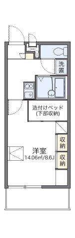 レオパレスサシェ(1K/1階)の間取り写真