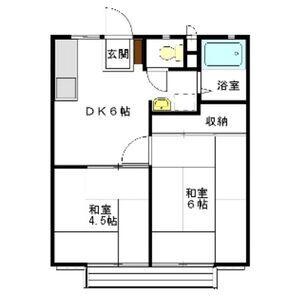 サンシティ西島(2DK/2階)の間取り写真