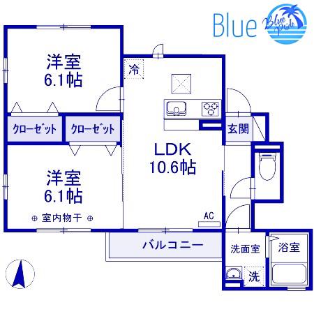 ラマ一ジュVI(2LDK/1階)の間取り写真
