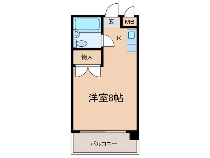 アンドライフ11(ワンルーム/4階)の間取り写真