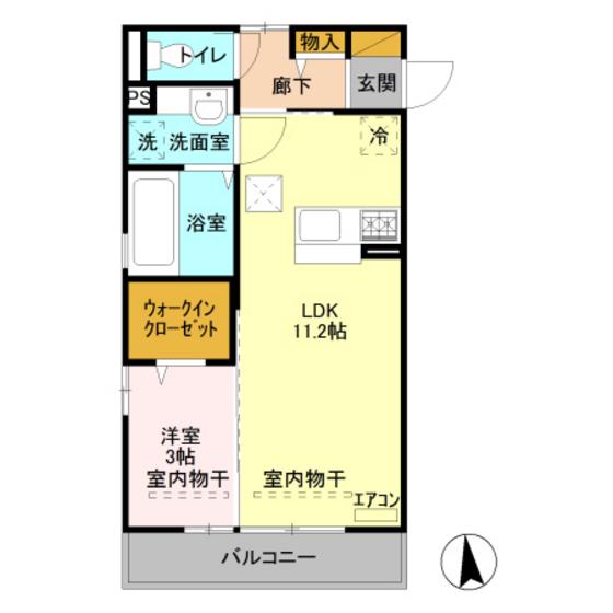サン アルト I(1LDK/1階)の間取り写真