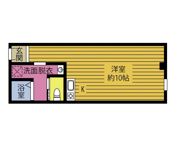 U&Tビル2(ワンルーム/4階)の間取り写真