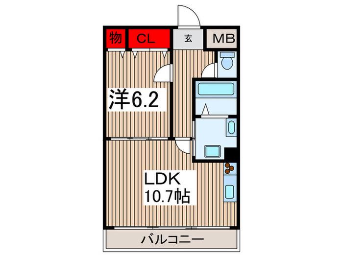 グランプエルタ(1LDK/1階)の間取り写真