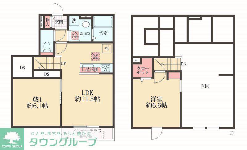 BELLE LEAD ROYALE(1LDK/1階)の間取り写真