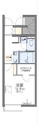 レオネクストピエス石川(1K/1階)の間取り写真