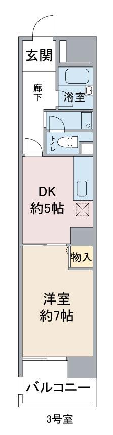 アーバンライフ金山II(1DK/4階)の間取り写真