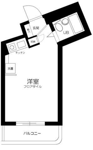 クリスタル赤羽PART-1(ワンルーム/3階)の間取り写真