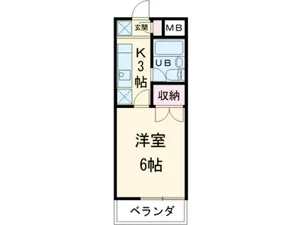 ハイツヤマダ(1K/1階)の間取り写真
