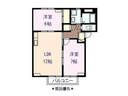 サープラス83(2LDK/1階)の間取り写真
