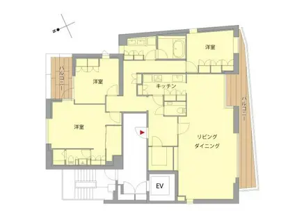 STERASU MINAMIAOYAMA(3LDK/13階)の間取り写真