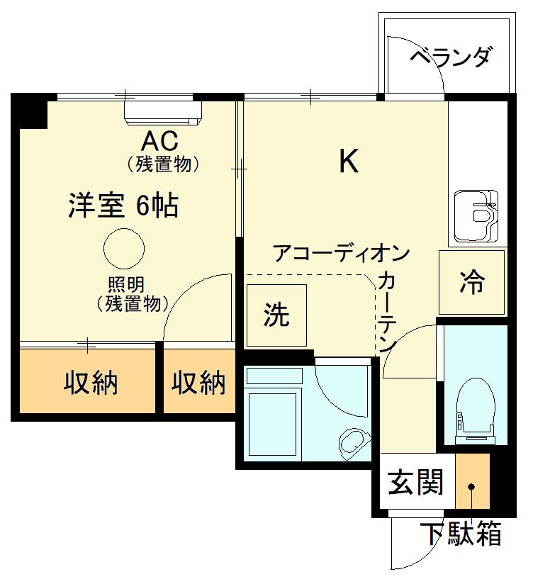 土屋ビル(1K/4階)の間取り写真