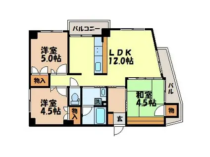 三愛ビル3(3LDK/3階)の間取り写真