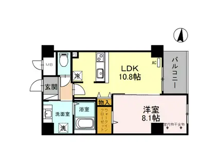 A-レジデンス金沢(1LDK/3階)の間取り写真